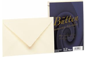 Rössler Papier 20211940 - Papier à lettres - Enveloppes doublées, C6, 25 pièces, ivoire