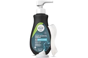 Veet Men Hair Removal Cream for Sensitive Skin, 13.5 fl oz, Painless Long-Lasting Fast-Acting Clean Look, Dermatologically Tested Depilatory Cream. Use on Chest, Back, Arms, Legs & Underarms