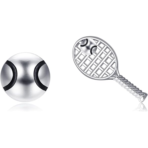 Orecchini tennis stud in argento sterling, orecchini racchetta