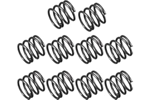 TOP-VIGOR 10Pcs Compression Spring, 1.2mm Wire Dia, 12mm OD, 10mm Free Length Dual Extended Durable Dual Hook Tension Spring for Furniture Screen Doors Repair Projects
