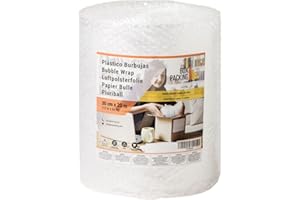 BOX PACKING BY FIELD CONTROL BOXPACKING | Papier Bulle Emballage Colis | 30 cm de largeur x 20 m de longueur | Rouleau Papier Bulle Déménagement | Rouleau Papier Film à bulles | Bubble Wrap | Predecoupe