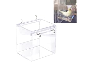 Tree2018 1pc Bird Water Bath Tub for Pet Bird Cage Hanging Bowl Parrots Parakeet Birdbath