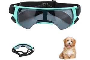 WEEVDRIE Dog Goggles,Dog Sunglasses,Sunglasses for Small and Medium Dogs,Eye Protection Puppy Glasses,Anti-UV Dog Sunglasses,Waterproof Windproof Pet Goggles,for Driving/Outdoor Activities(Blue)
