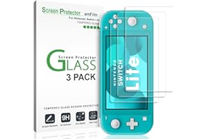 amFilm Protector de pantalla (3 unidades) para Nintendo Switch Lite Cristal Templado Protector de Pantalla para Nintendo Switch Lite (2019)