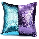 Yvelands DIY Doppel Farbe Glitter Pailletten Dekokissen Fall Cafe Home Decor Kissenbezug