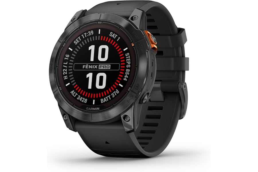 Garmin fēnix 7X Pro Solar GPS Smartwatch, 51 mm, Multisport, Black