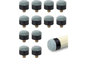 BPTRKOM 12 Pezzi Puntali per Stecca da Biliardo da 12 mm- Punte di Ricambio Avvitabili in Ottone per Stecca da Biliardo per Biliardo Biliardo, Puntali Marrone Duro