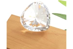 LOTOWELZON Fermacarte in cristallo a forma di cuore da 60 mm, per casa, ufficio, regalo di San Valentino, matrimonio (trasparente)