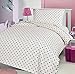 POLKA DOT 100% BRUSHED SOFT COTTON THERMAL FLANELETTE SHEET SET FITTED FLAT & PILLOWCASES COT BED/ TODDLER BED 70 X 140 CM - VALUE PACK - 2 SETS