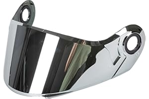 TNARRU Ronyme Lente de Visera de Casco para Cascos Integrales LS2 FF370 FF394 FF325, Chapado en plata