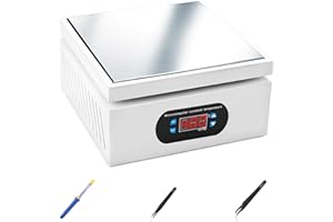 Auveach 700W Lötstation Heizplatte 0-400°C Einstellbar, Elektrische Löt-Vorwärmstation mit LED Digitalanzeige für Löt- und Reparaturarbeiten (200 x 200mm)