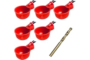 SIMSKY Abreuvoir pour Poules avec 6 abreuvoirs automatiques et 5 forets