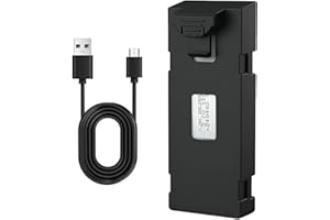 Toladrone Batterie d'origine pour Drone TD12LCD, Batterie Rechargeable de Remplacement Batterie d'origine avec Câble de Recharge USB, Module Lithium, Facile à Remplacer, 3,7 V 1800 mAh
