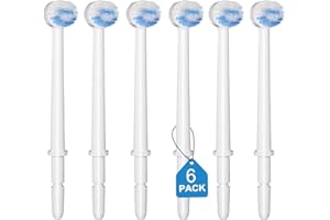 IIYL Replacement Tips for Waterpik Aquarius Water Flosser Waterpik Toothbrush Replacement Heads (6 Brush Head Tips)