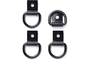 Kdtoll 4 occhielli per rimorchio con viti – Rimorchio in acciaio inox – Anelli a D per fissaggio del carico – Carico 250 kg – Ideale per camion, barche, auto, kayak