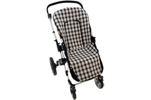 Funda de Verano para Silla Paseo Universal Rosy Fuentes- Colchoneta para Carrito Bebé- Transpirable-Compatible con Bugaboo, jané, Concord, Baby Jogger, Bebecar…-Negro