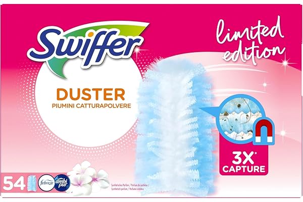 Swiffer Pink Duster Dammdunjackor, 54 täcken, fångar och fångar damm och smuts, når de svåraste platserna i hemmet, dunjackor med 45% återvunnen fiber