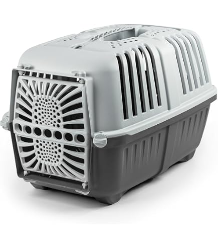 HENGMEI Transportbox Für Hunde & Katzen – 60×39,5×44 Cm, PP-Kunststoff, Mit Urinbarriere, Napf, Lüftungsschlitzen, Tragegriff & Rädern – IATA-konform Für Flugreisen Transportkiste Für Flugzeug
