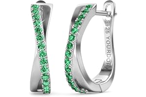 YOURDORA Pendientes Aro Retorcido de Plata de ley 925 para Mujer con Circonia Cúbica Joyas Regalos Originales