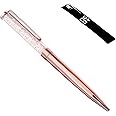 Quality Ballpoint Pen with Crystals - REFILL AND PEN POUCH INCLUDED - I AM UK SELLER (N+ CLEAR STONES)