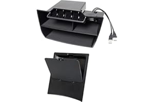 CarQiWireless Honda Civic Center Console Organizer Storage Box - Black ABS Material