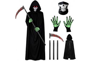 Clundoo Liemannen kostym barn pojke cape, barn liemannen död dementor kostym