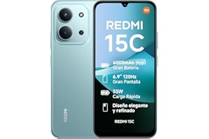 XIAOMI Redmi 15C - Smartphone de 4+128GB, Cámara Dual con IA de 50 MP, Pantalla inmersiva de 6,9" 120 Hz, Potente procesador octacore, Carga rápida de 33W, Cargador no Incluido, Verde (Versión ES)