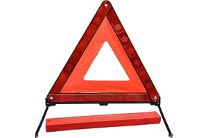Kissral Warning Triangle Reflective Safety Emergency Triangle Foldable Road Warning Triangle EU Roadside Hazard Alert Signs with Storage Box for Car Emergencies Accessories