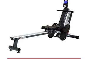 ‎HAMMER HAMMER Rudergerät Pro Force - platzsparendes, leichtes & hocheffektives Ausdauergerät mit 20 Trainingsprogrammen und Tablet-Halterung, bis 120 kg Nutzergewicht