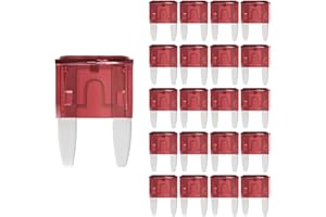 Gebildet Mini-Fusibles 10A, 10A, ATM, APM, Lame, pour Voiture, Camping-Car, Moto, Camion (Lot de 20 Pièces)
