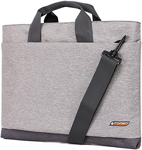 Awland Laptop Shoulder Big Bag Multi-functional Water Resistant Macbook Sleeve Laptop Handbag Briefcase Carry Bag Messenger Case for 17 Inch Macbook Laptop Notebook Computer - Gray