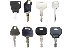 PREJM 8pcs Heavy Plant Machinery Master Key Ignition Set for Excavators, Tractors, and More