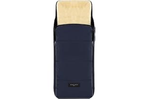 Chancelière CORTINA en peau de mouton de WERNER CHRIST BABY – Thermo, avec fourrure véritable amovible, comme housse pour poussette (2 en 1) en beige, gris, bleu, noir, rouge, brun