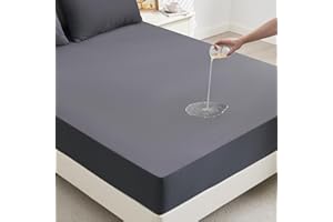 ‎MAFUDOXI mafudoxi Matratzenschoner 90x200cm Wasserdicht, Spannbettlaken, Matratzenschutz Atmungsaktive, Matratzenauflage für Matratzen bis 30cm, Inkontinenzunterlage waschbar, Nässeschutz Bettlaken-Anthrazit