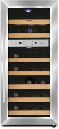 Caso 21 Bottle Wine Fridge 2 Zone 7 18 C And 10 18 Wk630 Ggg Amazon De Home Kitchen