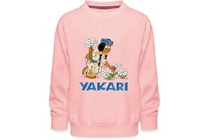 Spreadshirt Yakari Indianerin Regenbogen Pflückt Blumen Kinder Premium Pullover
