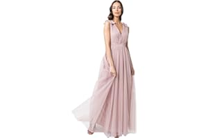 Maya Deluxe Maxivestido con Detalle de Volantes En Los Hombros Vestido de Dama de Honor para Mujer