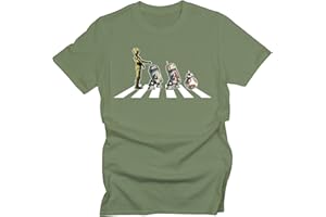 GP-Tees Abbey Road Droids Space Wars Sci Fi Movie Film Inspired Premium Quality Modern Fit T-Shirt Top for Men