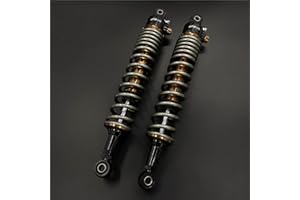 HYEPIVOT Amortisseurs arrière de moto de 420 mm - Compatible avec Honda Kawasaki Suzuki Yamaha ATV Go Kart Quad Scooter Rétro Moto Street Dirt Bike Gris