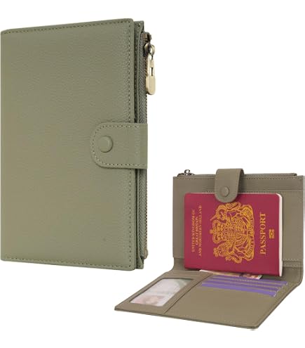 Custodia Per Passaporto In Pelle Marrone Con Protezione RFID – Porta Documenti Da Viaggio Sottile E Leggera, Regalo Per Chi Viaggia - 3