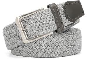 JasGood Pleciony elastyczny pasek dla kobiet i mężczyzn, uniseks, pasek materiałowy, rozciągliwy pasek do dżinsów, spodni