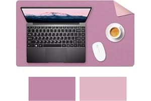 Anmete Tappetino Scrivania 70 * 35 cm Sottomano in pelle PU Doppia Faccia Tappetino Computer Tastiera Mouse Pad Tappetino Tavolo Laptop Impermeabile Antiscivolo Sottomano Scrivania per Ufficio e Casa