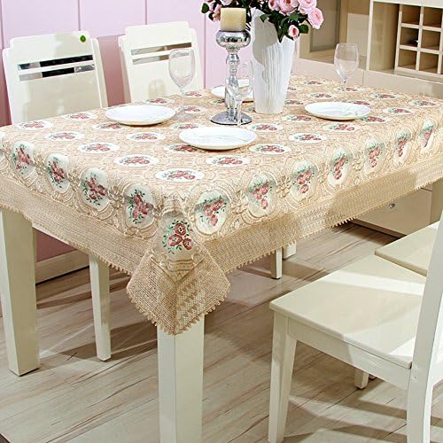 YYHSO European Embroidery Table Cloth,Yarn Garden Chair Cover Cushions Clear Glass Coffee Table Cloth,Cloth Cover The Living Room Rectangular-E 40x90cm(16x35inch)