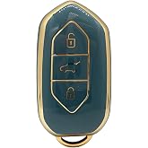 AutoHan Keys Togg T10x T10F Akıllı Anahtar Kılıfı, 3 Tuşlu, Nano Koruma (Gri-Altın)