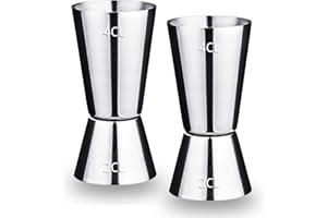 Orapink Cocktail Messbecher Set - 2er Pack, 2cl & 4cl Dual Spirit Measure Cup - Cocktail Messbecher - Edelstahl Barmaß für perfekte Cocktails - Präzise Skala für Bars und Zuhause