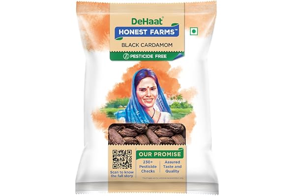 Dehaat Honest Farms Pesticide Free Black Cardamom 30 Gm. - Whole