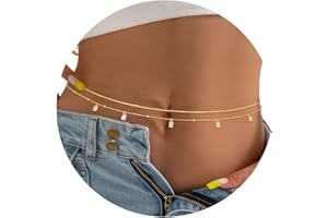 Sethain Boho Catena in vita con strass Oro Cristallo Pendente Catene del ventre A strati Scintillante Catene in vita Stella Catena da spiaggia estiva per Donne