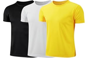 Moggemol Kids 3Pcs Rash Guard UPF 50+ UV Sun Protection T-Shirt Quick Dry Swimming Top Running Sport Athletic Tees