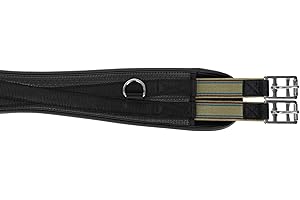 COVALLIERO Kerbl Saddle Strap Curly Black with Roll Buckles