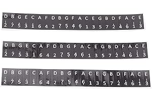 LIEBEWH 17 Autocollants de Piano de Pouce, 3 Pièces Autocollants de Clés Kalimba, Piano Clavier Notes de Musique Stickersd pour Débutants et Enfants(le noir)